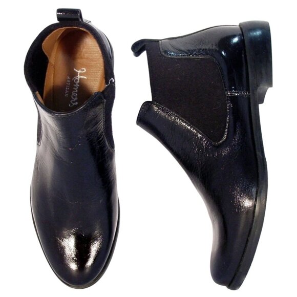 HOMERS ARTISAN $450 Leather Ankle Boots Booties 38.5/8.5 - Made in SPAIN - NWOB - Picture 1 of 9